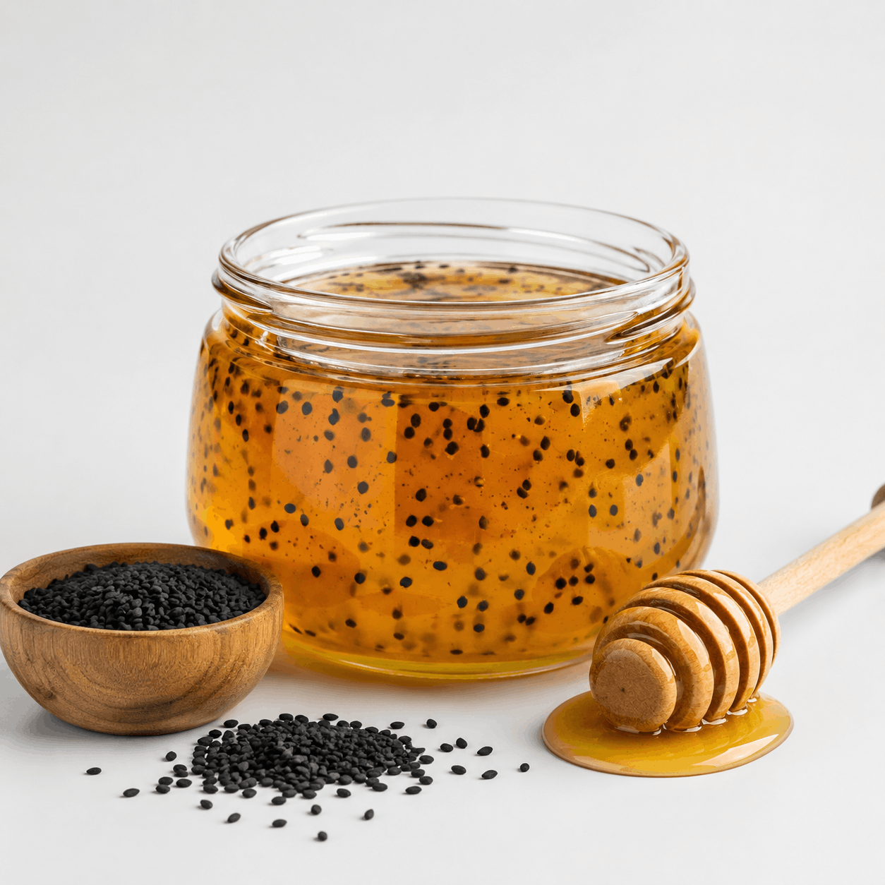 Organic Black Seed Honey 250g | Natural Kalonji Honey | OrganikHub